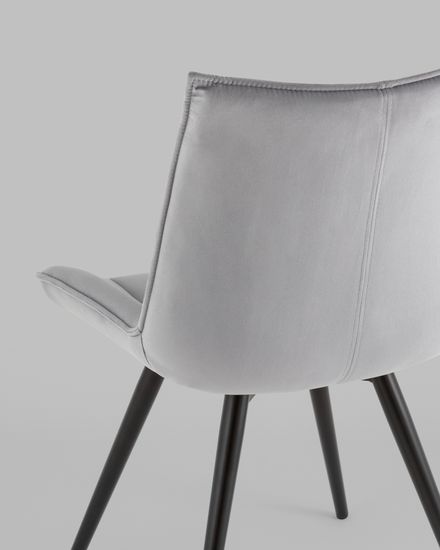 Стул вращающийся Робб велюр серый