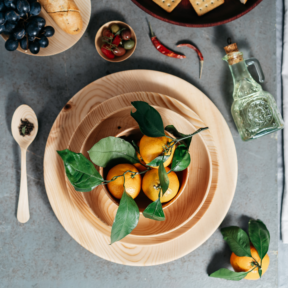 Набор деревянных тарелок блюдо Art of Siberia из древесины Сибирского Кедра TN46