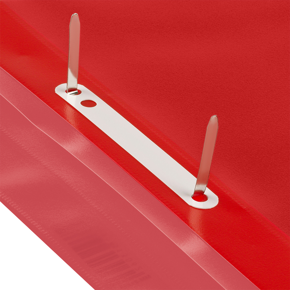 Папка-скоросшиватель пластик. СТАММ А5, 180мкм, красная с прозр. верхом ММ-31306