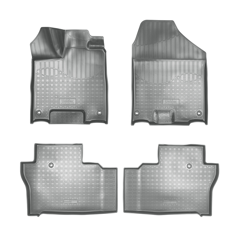 Ковры в салон Norplast/Unidec для Honda Pilot III (2015-), Серый, 5 мест, арт.NPA10-C30-700-G