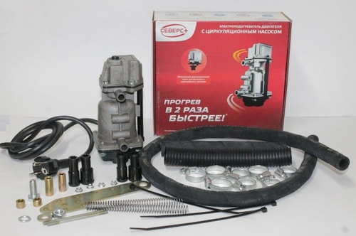 Подогреватель предпуск. универс.  Северс +  с помпой (1,5 кВт + монтажный к-т) (СЕВЕРС)