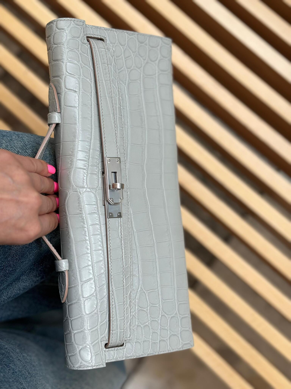 Сумка Hermes из кожи крокодила