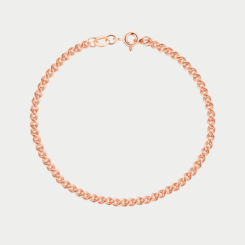 Браслет цепной из красного золота 585 пробы с плетением "Нонна" (арт. НБ 12-200 0.40)