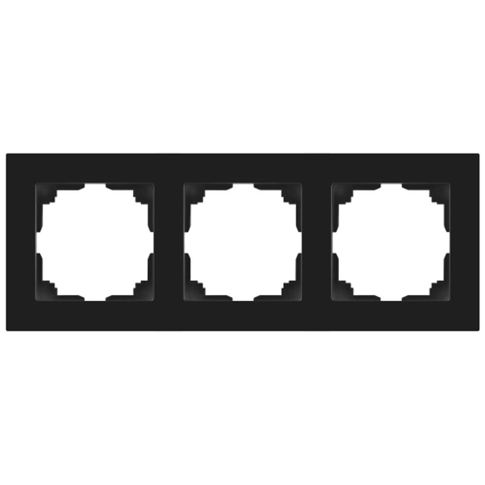 Рамка для розеток и выключателей Intro Accent 6-503-05 на 3 поста, СУ, антрацит | Intro