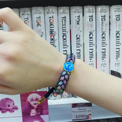 Плетёный браслет "Genshin Impact / Геншин - Мона"