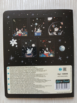 Тетрадь 48 листа А5+. "Котобезумие", общая, клетка. Формат А5+ (163*203 мм). Арт.120046. С полями. Комплект 5 шт.