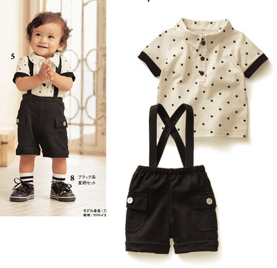 Комплект детский футболка и шорты с подтяжками