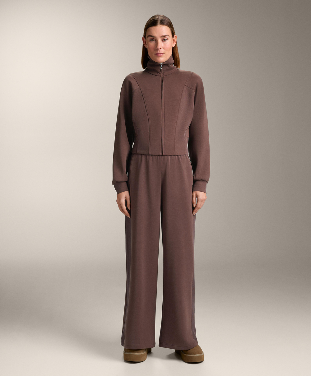 Oysho Куртка Rib с модалом Brushed, коричневый