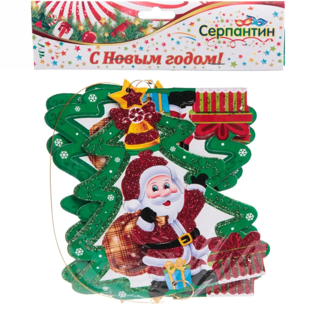 Украшение подвесное «`Дед Мороз в елочке» 74 см