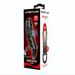 Черная насадка с вибрацией Cecelia - 18,5 см. (Цвет: черный)