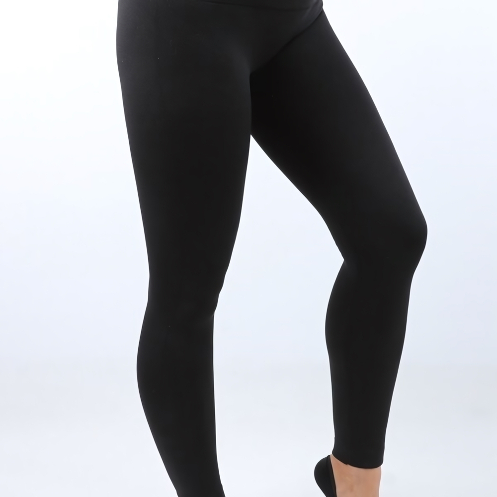 Легинсы утеплённые черные р.42-46