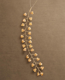 ZARA HOME ЕЛОЧНОЕ УКРАШЕНИЕ В ФОРМЕ ВЕТКИ С БУСИНАМИ, КАРАМЕЛЬНЫЙ