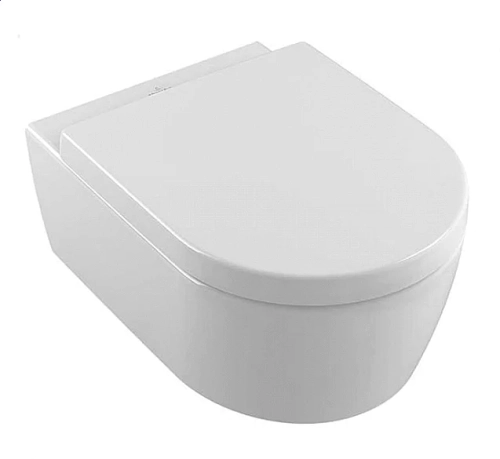 Унитаз подвесной Villeroy&Boch Avento 5656HR01 альпийский белый, безободковый, с крышкой микролифт