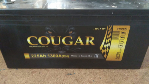 Аккумулятор 6СТ-225 А.ч., обр.п., L+ , COUGAR Power