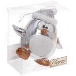 Ёлочная игрушка «Весёлый пингвинёнок» 11*6*11 см, серебро