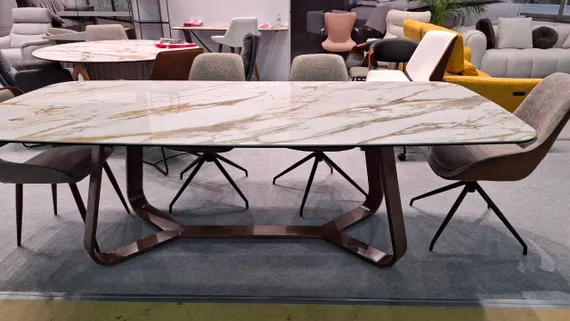 Стол Dynasty 240х110 см, керамика, орех