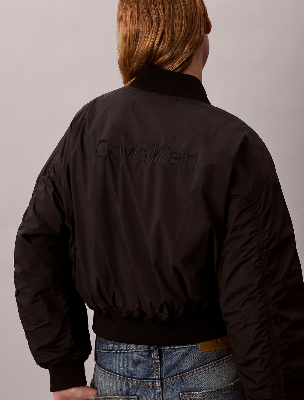 Утепленный бомбер Calvin Klein Logo Graphic Padded Bomber Jacket Black
