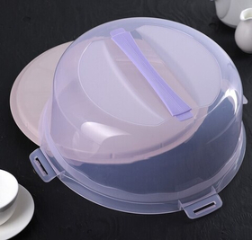 Тортовница круглая, внутренний диаметр 30 см., цвет МИКС