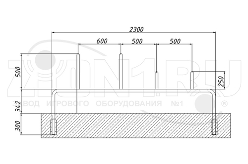 Лавочка с упорами ВА014