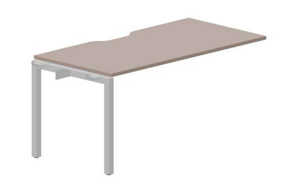 стол Polo 1580х780х750мм (с эргономичным вырезом) - приставной элемент
