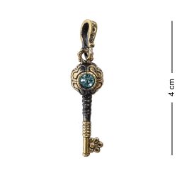 AM-1190 Подвеска «Золотой ключик» (латунь, янтарь)