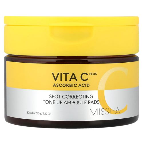 Missha, Vita C Plus, тонизирующие диски для коррекции пятен, 80 шт., 210 г (7,4 унции)