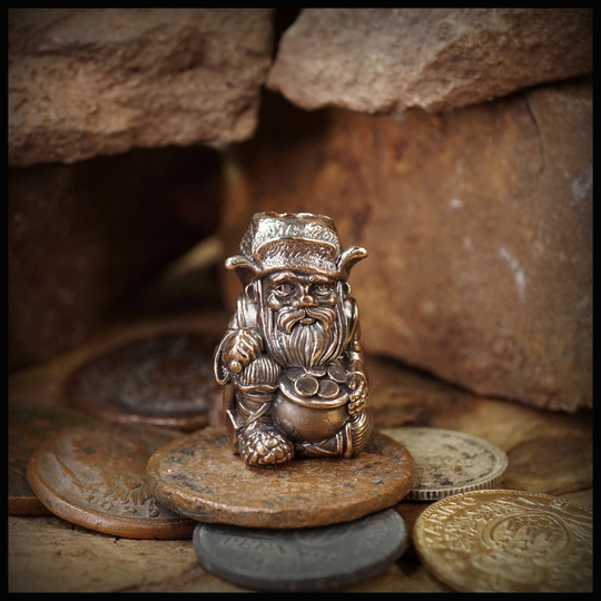 Темлячная бусина "Дед Хабар" для ножей , бронза