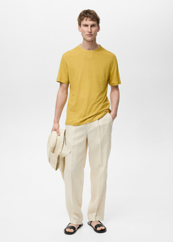 Льняная футболка slim fit