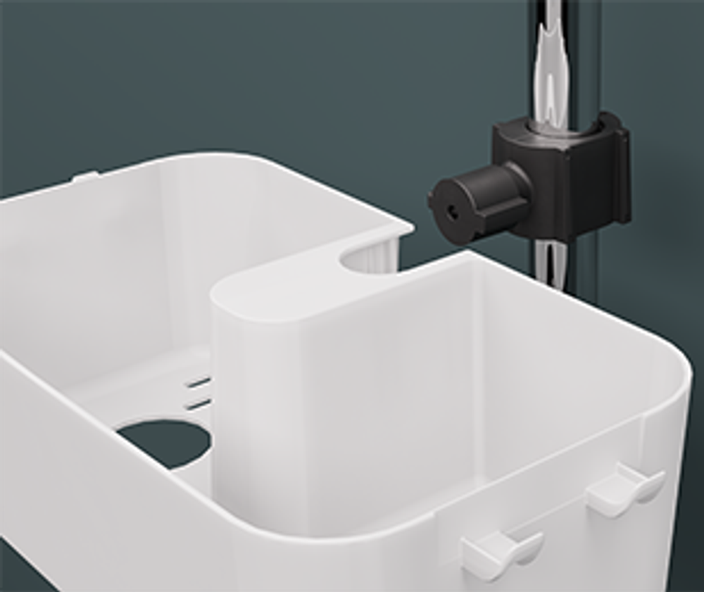 Полка для душа Kvina, снежно-белый, пластик