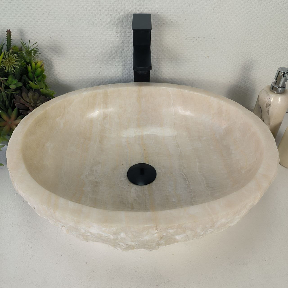 Раковина из оникса Erozy White EO-64264 52*42*15 0213