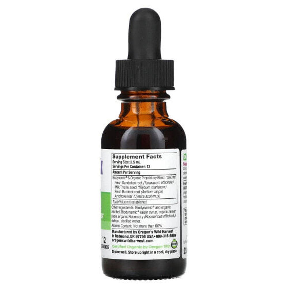 Oregons Wild Harvest, LiverLove, Biodynamic, лимон и розмарин, 30 мл (1 жидк. Унция)