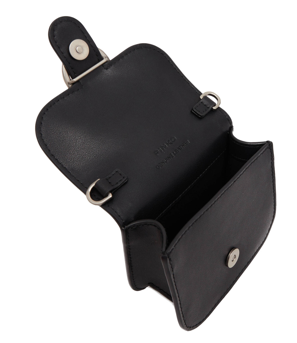 Кожаная сумка через плечо Micro Love Bag Bell Pinko - черный(100049 A14P)