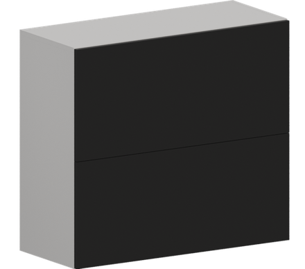 Кухня Модуль ШВГ 801Г Белый / Черный матовый