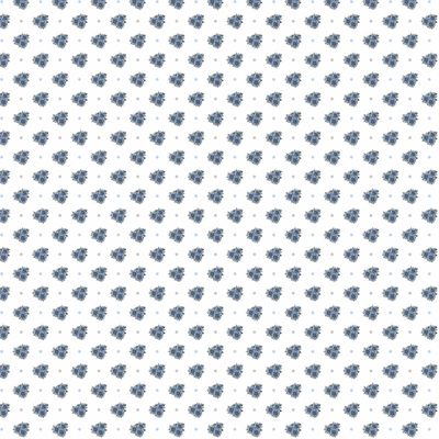 Цветы цикория на белом фоне с серым и голубым горошком