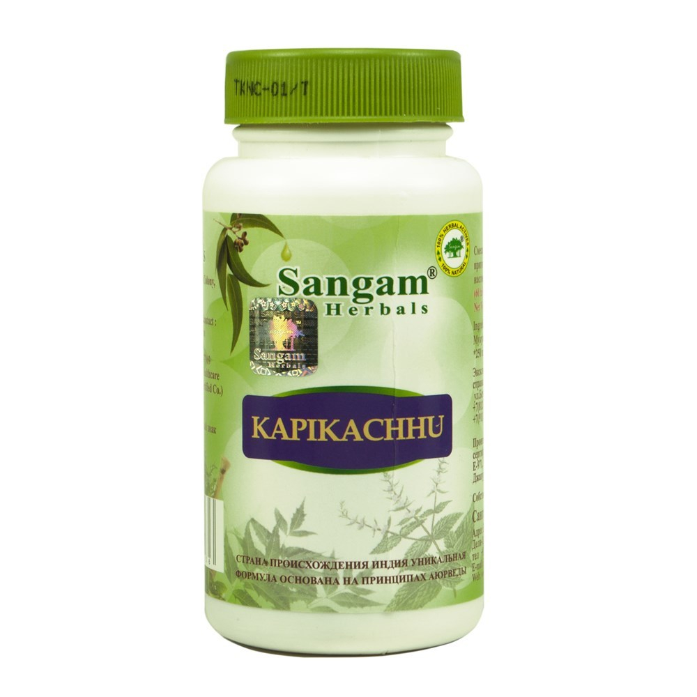 Sangam Herbals Капикачу смесь сухого растительного сырья Kapikachhu 750 мг 60 таб