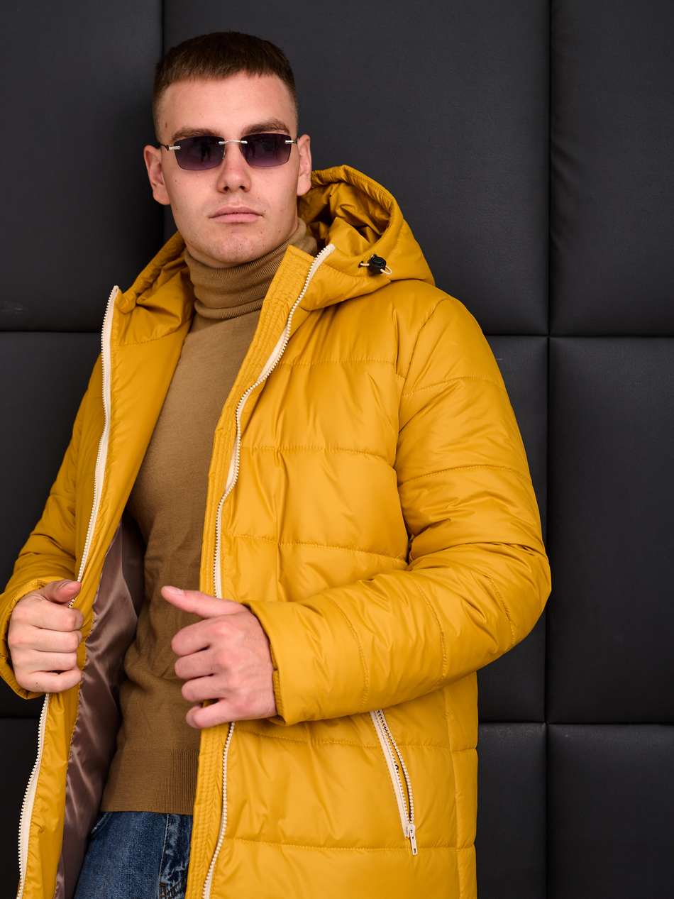 Пальто мужское зимнее "Норвегия" горчица