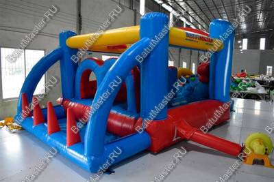 Коммерческий надувной батут "Батутный дрифт" 5,5*3*2,5 м