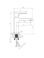 B10658-5 Смеситель для накладной раковины высокий BELZ