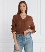 Хлопковый свитер soft cable Tommy Hilfiger - коричневый(WW0WW39887)