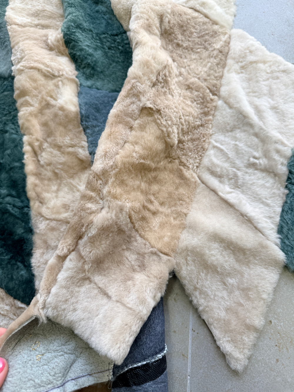 Покрывало меховое ковер из шкуры овчины