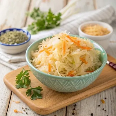 Фотография Капуста квашеная вакуум / 500 гр купить в магазине Афлора