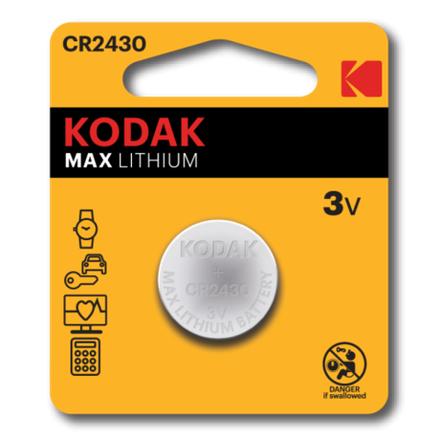 Батарейки Kodak CR2430-1BL MAX Lithium