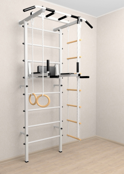 Шведская стенка Sv Pro 803 (Турник Pro/Брусья/стойка/Канат/Kольца/Лестница)