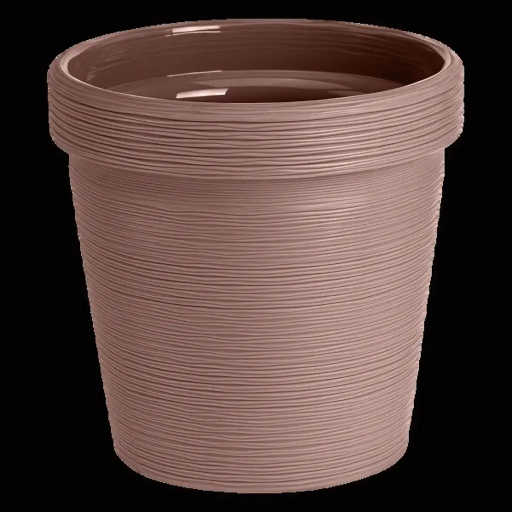 Кашпо для цветов пластиковое 1,1л d-13см «Терра» Мокко