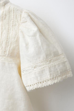 ZARA РУБАШКА С ВЫШИВКОЙ, ЭКРЮ