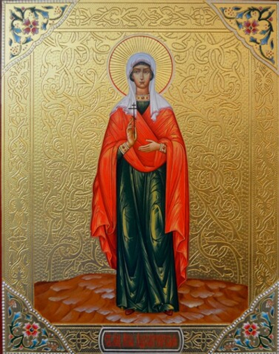 Анна Адрианопольская святая мученица деревянная икона на левкасе