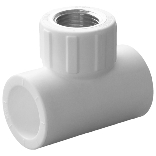 Тройник комбинированный полипропиленовый PPRC ВР 25х3/4" внутренняя резьба, белый (уп. 30 шт)