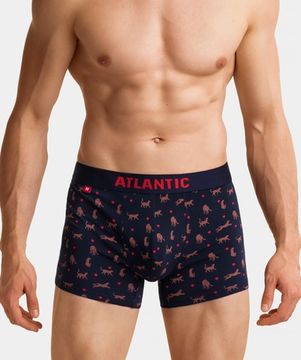 Трусы мужские боксеры (2шт), Atlantic 2GMH-005, темно-синие + красные