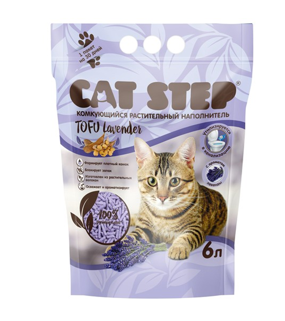 Cat Step Тофу Лаванда 6л.