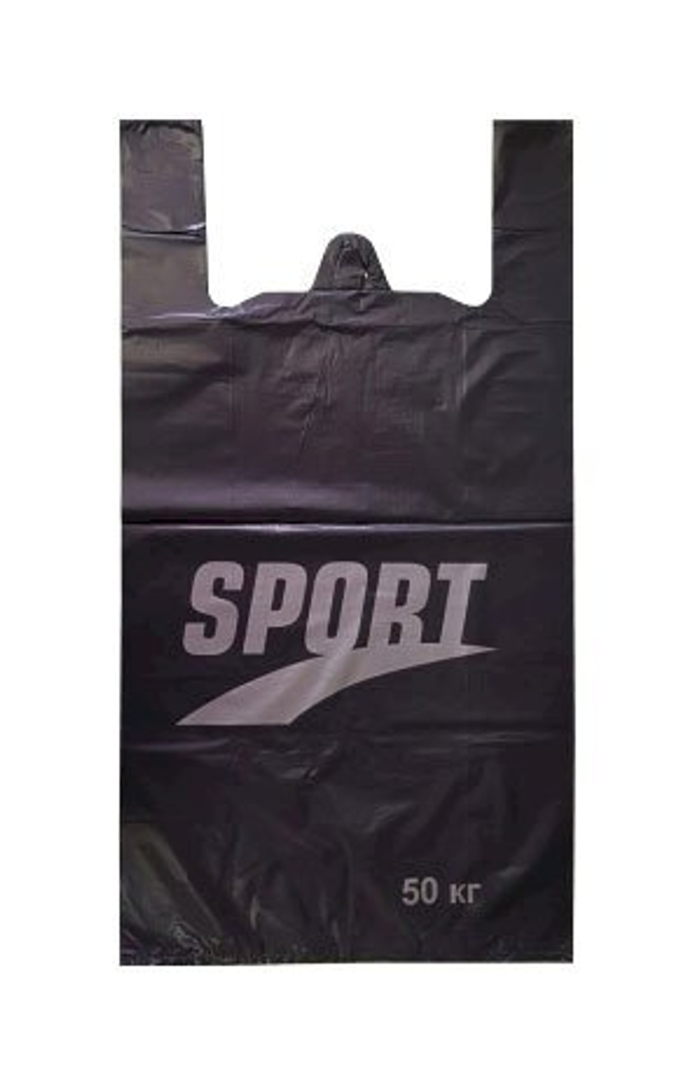 Пакет-майка Sport, 30+15х55 см, ПНД, черный+золото, 100 штук